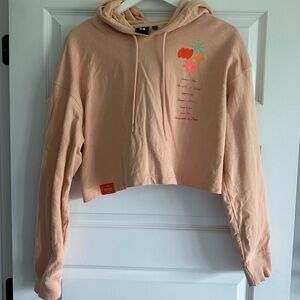 BTS Women's Permission To Dance Peach Cropped Hoodie